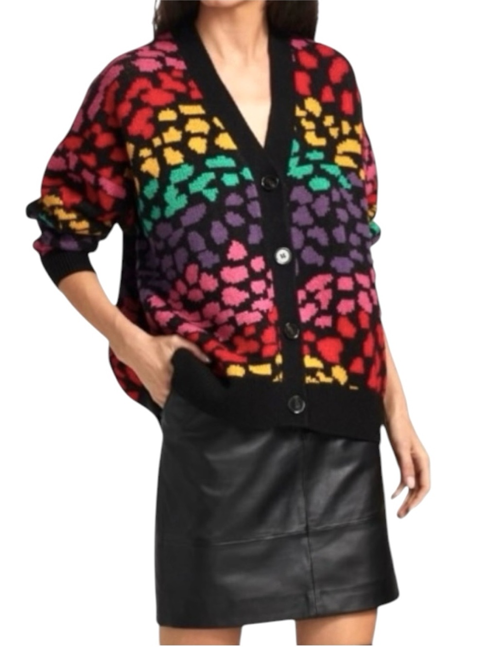 Farm Rio Rainbow Leopard Cardigan - Picture 6 of 12